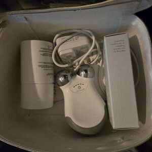 NuFACE Facial Toning Device Set in White and Silver